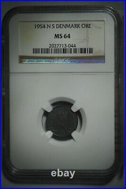 1 øre 1954 NGC MS64