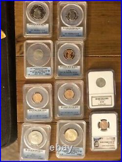 10 Coin USA Lot, PCGS/NGC/ANACS, 9 PR69DCAM/Ultra Cameo+ 1 MS68 +FREE BONUS COIN