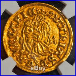1490, Hungary, Matthias Corvinus. Gold Ducat Coin. Nagybanya mint! NGC MS-61