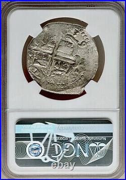 1639 Spain Philip IV Cob 8 Reales Madrid Mint NGC Clipped 23.52g. Silver
