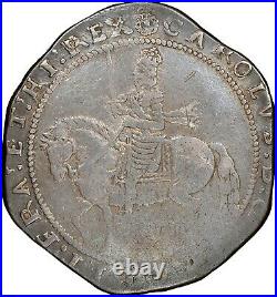 1642-1643 King Charles I England UK Britain Silver Crown Truro Mint S-3045 VF25