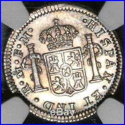 1773 NGC MS 62 Mexico 1/2 Real Colonial Spain Mint State Silver Coin (20030901C)