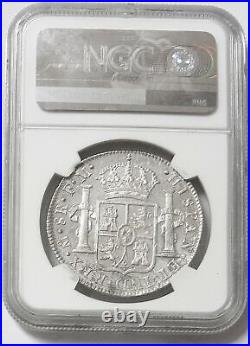1791 FM Mo SILVER MEXICO 8 REALES CHARLES IV COIN NGC MINT STATE 60