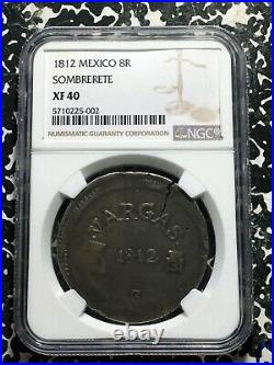 1812 Mexico War of Independence Sombrerete 8 Reales NGC XF40 Lot#G376 Silver