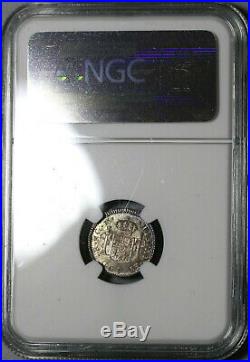1814 NGC MS 64 Guatemala 1/2 Real Spain Colony Mint State Silver Coin 20051202C