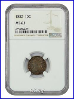 1832 10c Ngc Ms62