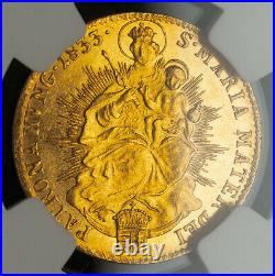1833, Hungary, Emperor Francis I. Gold Ducat Coin. Kremnitz mint! NGC MS-62