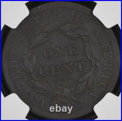 1837 Large Cent NGC Mint Error Medallic Alignment AU Details Corrosion