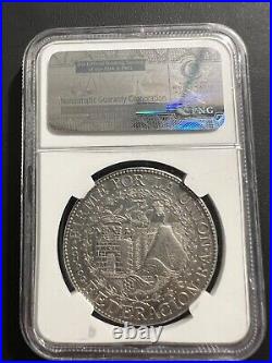 1837 South Peru BA 8 reales South Peru Cuzco silver republic coin NGC AU RARE