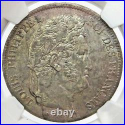 1838 A Silver France 5 Francs Louis Philippe Coin Ngc About Unc 55 Paris Mint
