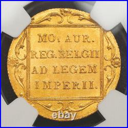 1838, Russia/Netherlands. Gold Knight Ducat Coin. St. Petersburg mint! NGC MS63