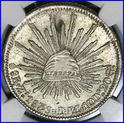1839-Zs NGC MS 62 Mexico 8 Reales Rare Silver Mint State Coin POP 5/0 20011701C