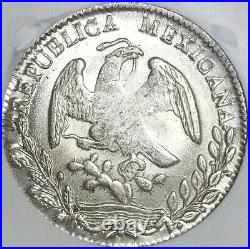 1863-O NGC MS 62 Mexico 8 Reales Oaxaca Mint Scarce Silver Coin (20070401C)