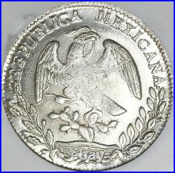 1863-O NGC MS 62 Mexico 8 Reales Oaxaca Mint Scarce Silver Coin (20070401C)