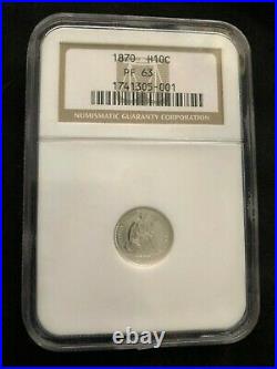 1870 Proof Seated Liberty Half Dime Ngc Pr63 800 Minted