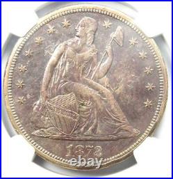 1872-S Seated Liberty Silver Dollar $1 Coin NGC AU Details Rare S Mint