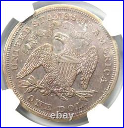1872-S Seated Liberty Silver Dollar $1 Coin NGC AU Details Rare S Mint