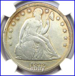 1872-S Seated Liberty Silver Dollar $1 Coin NGC VF Details Rare S Mint