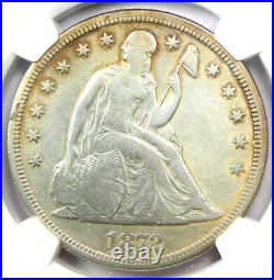 1872-S Seated Liberty Silver Dollar $1 Coin NGC VF Details Rare S Mint