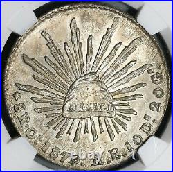 1879-Oa NGC MS 62 Mexico 8 Reales Oaxaca Mint Scarce Silver Coin (20081901C)