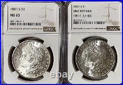 1881-S MS63 Morgan Silver DollarsSilver Coin NGC Mint State 63 Proof-Like Look