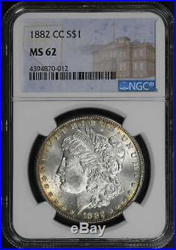 1882-CC Morgan Dollar NGC MS-62 Carson City Mint Label