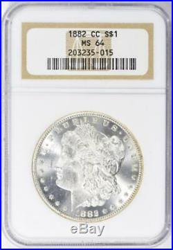 1882-CC Morgan Silver Dollar NGC MS-64 Certified Mint State 64