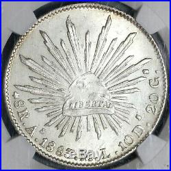 1883-As NGC MS 63 Mexico 8 Reales Rare Alamos Mint State Silver Coin (19092001C)