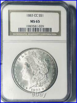 1883-CC Morgan Silver Dollar NGC MS-65 Certified Mint State 65 MS-65