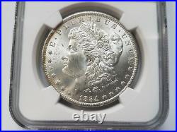 1884 O/O Silver Morgan Dollar NGC MS 64 Vam 10 DDO EAR Mint Error Hot 50 Coin
