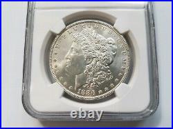 1886 Silver Morgan Dollar NGC MS 64 Vam 1C Clashed Reverse Mint Error Hot 50
