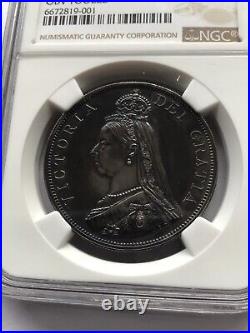 1887 Proof Roman I Double Florin 4s Coin Ngc Genuine Details graded 1000 Minted
