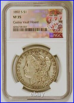 1892 S Morgan Silver Dollar Coin from the San Francisco Mint Graded VF35 by NGC