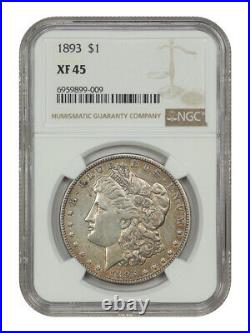 1893 $1 NGC XF45 Morgan Dollar Better Date P-Mint