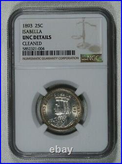 1893.25 Isabella Commemorative. NGC Uncirculated