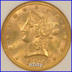 1894 $10 Gold Liberty Eagle Coin NGC MS62 Philly Mint in an Older Holder