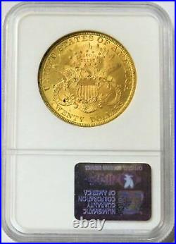 1894 Gold Us $20 Liberty Head Ngc Mint State 63 Double Eagle Coin