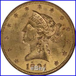 1901-P NGC $10 Liberty Gold Eagle MS63 Mint State UNC Pre-33 US Coin