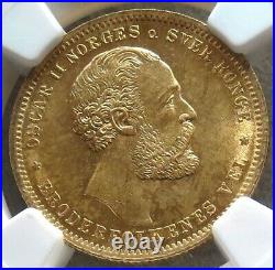 1902 Gold Norway 20 Kroner Coin Nordic Hoard Ngc Mint State 65 Oscar II