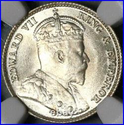 1904 NGC MS 66 Hong Kong 5 Cents Mint State China Silver Britain Coin 20051201C