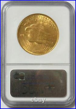 1908 D Nm Gold $20 St Gaudens No Motto Coin Ngc Mint State 62