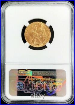 1909 Gold France 20 Francs Rooster Coin Ngc Mint State 65