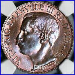 1911 NGC MS 64 Italy 10 Centesimi Kingdom Anniversary Mint State Coin 20081801C