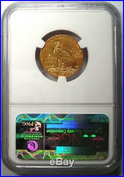1911-S Indian Gold Half Eagle $5 Coin Certified NGC AU55 Rare S Mint