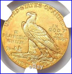 1911-S Indian Gold Half Eagle $5 Coin Certified NGC AU55 Rare S Mint