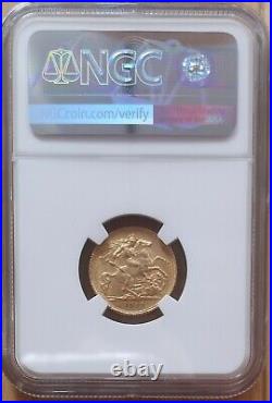 1912 Gold Half Sovereign NGC MS61 Sidney mint