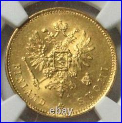 1912 S Gold Finland 20 Markkaa Ngc Mint State 64