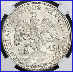 1913 NGC MS 63 Mexico Peso Mint State Cabalito Horse Silver Coin (18120601C)