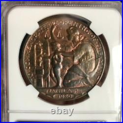 1920 Wilson So Called Dollar Manila Mint Opening Medal Bronze Hk 450 Ms 62bn