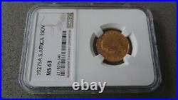 1927 Full Gold Sovereign. Ngc Graded Ms 63 South Africa Mint